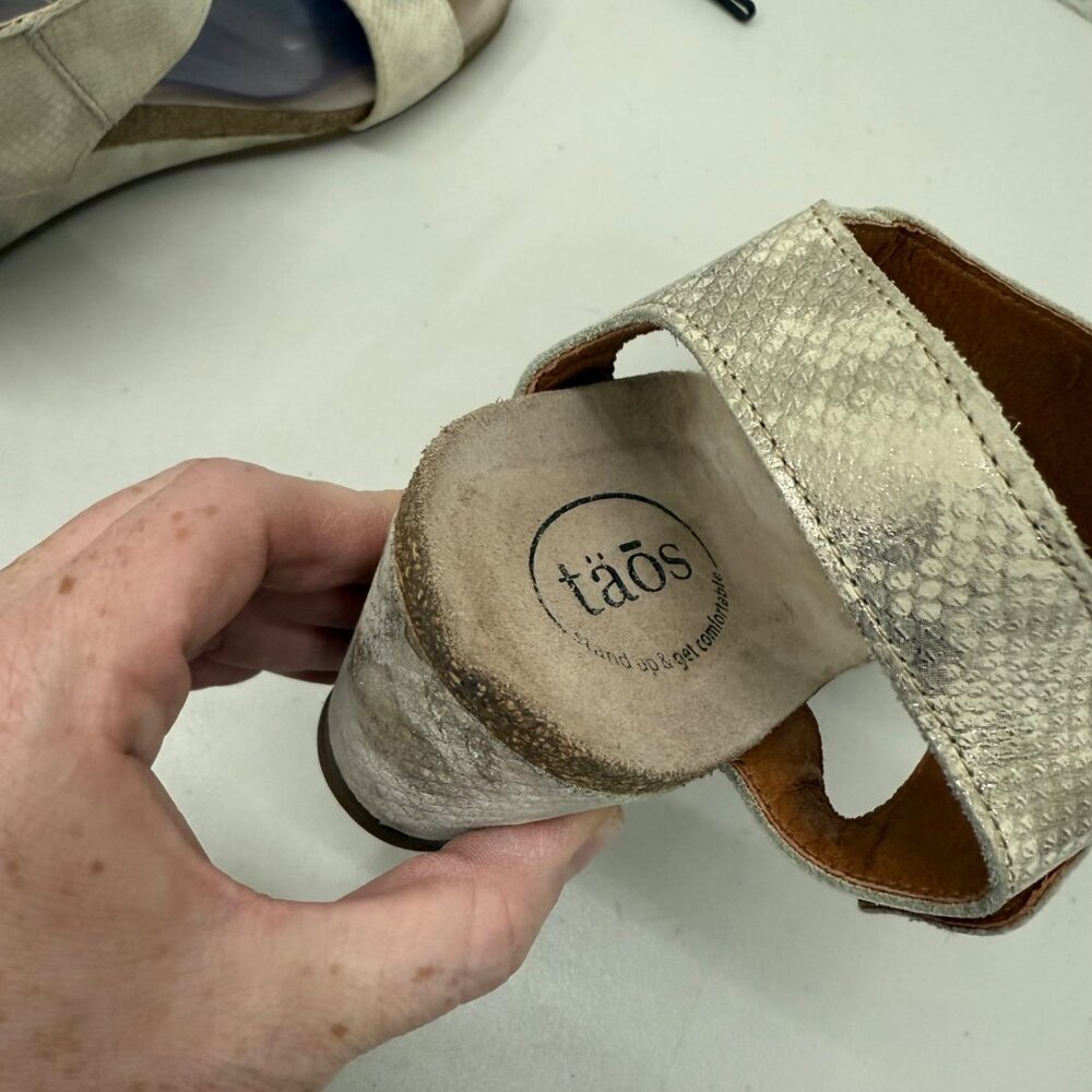 Taos Carousel Python Leather Ankle Strap Wedge Sa… - image 7